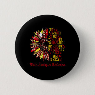 Ich bin der Sturm-Sonnenblumen-Leopard-Hirnaneurys Button