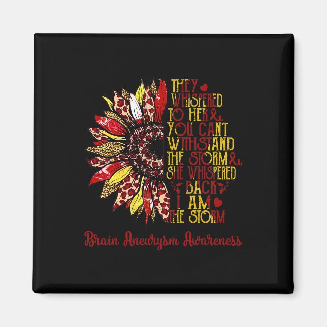 Ich bin der Sturm-Sonnenblumen-Leopard-Hirnaneurys Magnet (Vorne)