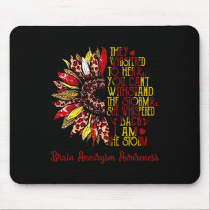 Ich bin der Sturm-Sonnenblumen-Leopard-Hirnaneurys Mousepad