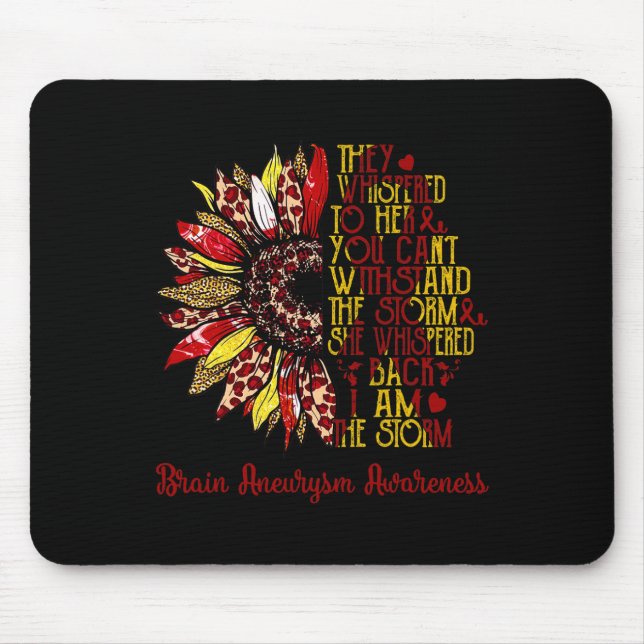 Ich bin der Sturm-Sonnenblumen-Leopard-Hirnaneurys Mousepad (Vorne)