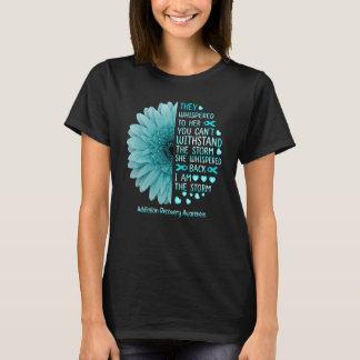 Ich bin der Sturm Suchtbewältigung Krieger Türkise T-Shirt