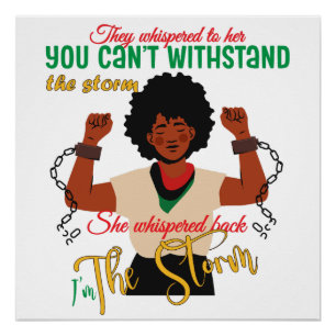 Ich bin der Sturm-T - Shirt   Black Girl Magic Poster