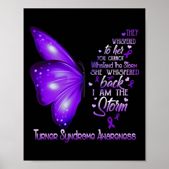 Ich bin der Sturm-Turner-Syndrom-Butterfly Poster (Vorne)