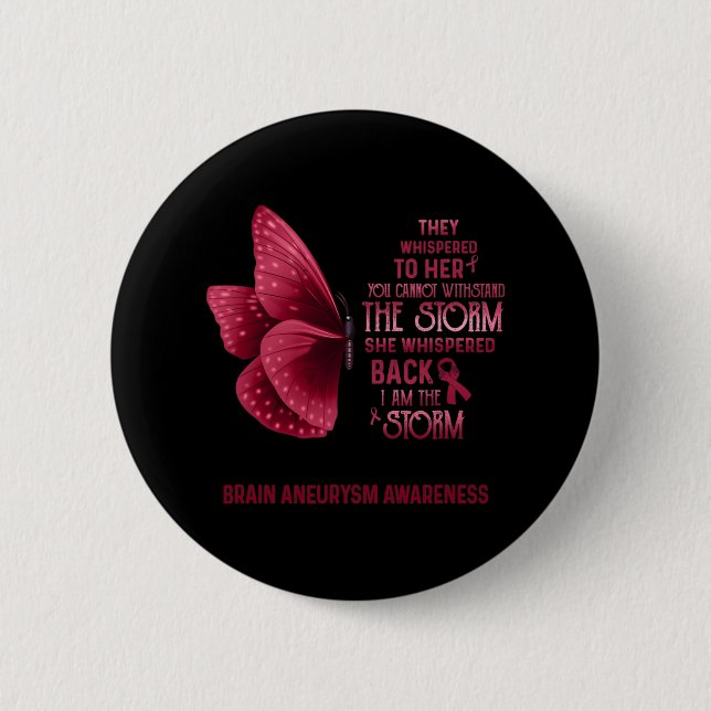 Ich bin der Sturmhirnaneurysma-Butterfly Button (Vorderseite)