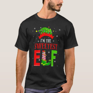 Ich bin der süßeste Elf Weihnachtself passende Fam T-Shirt