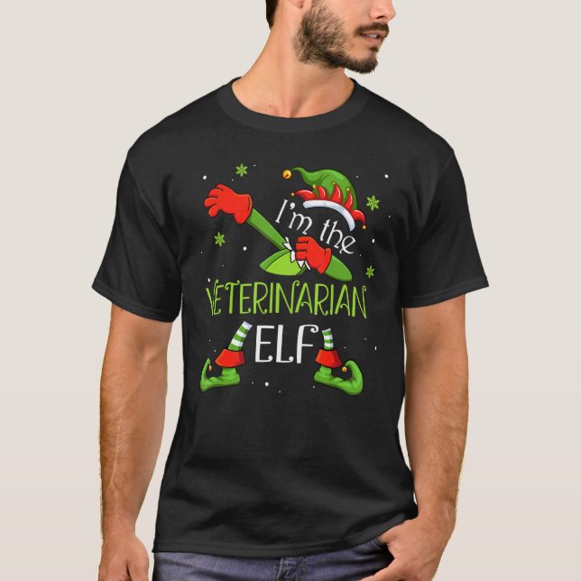 Ich bin der Tierarzt Elf, der Weihnachtsmann macht T-Shirt (Vorderseite)