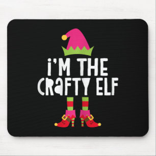 Ich bin der verrückte Elf, der Weihnachtself passt Mousepad