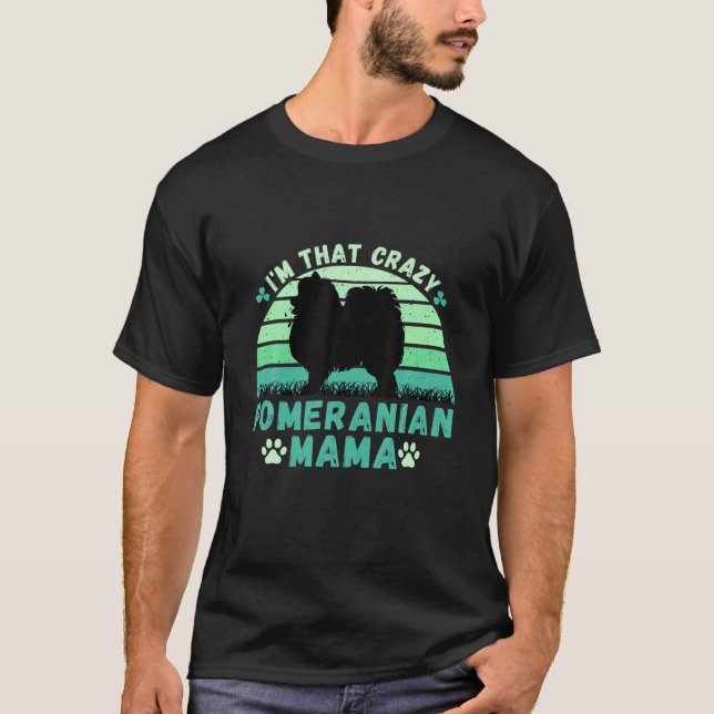 Ich bin der verrückte Spitz Mama St Patrick's Day  T-Shirt (Vorderseite)