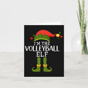 Ich bin der Volleyball Elf Funny Matching Christma Karte