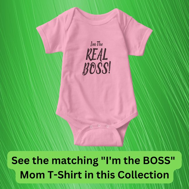 Ich bin der wahre BOSS! Matching Mama Baby, T - Sh Baby Strampler (Von Creator hochgeladen)