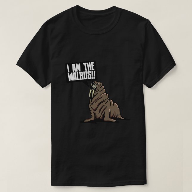 Ich bin der Walrus! Klassischer T - Shirt (Design vorne)