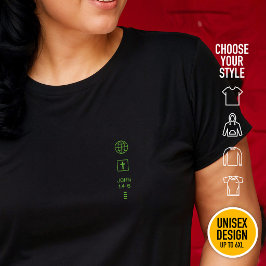 Ich bin der Weg Johannes 14:6 Christliche Symbole Große Größe T-Shirt