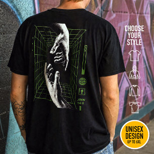 Ich bin der Weg Johannes 14:6 Grid Christlicher Cy T-Shirt