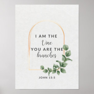 Ich bin der Wein Bibel Verse Poster
