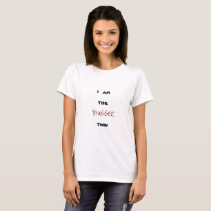 *ICH BIN DER ***YOUNGER*** TWIN* FUN T - SHIRT FÜR