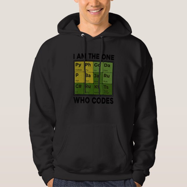 Ich bin derjenige, der Programmierer-Nerd programm Hoodie (Vorderseite)
