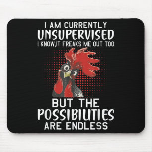 Ich bin derzeit unbeaufsichtigt - Lustige Sprüche Mousepad