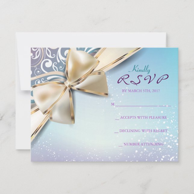 ICH BIN DEVINE Bat Mitzvah Einladung Antwort Karte (Vorderseite)