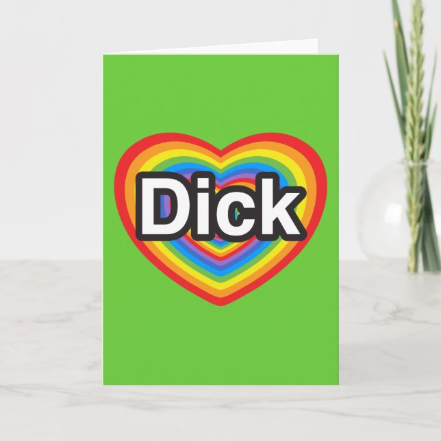 Ich bin Dick. Ich bin Dick. Heart Karte (Vorderseite)