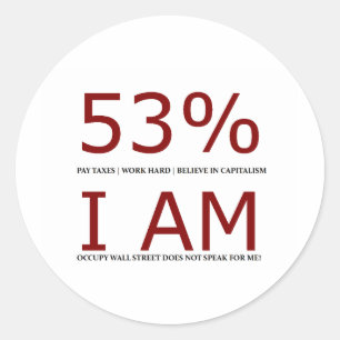 Ich bin die 53 % runder aufkleber