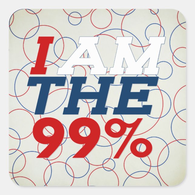 ICH BIN DIE 99 % QUADRATISCHER AUFKLEBER (Vorderseite)