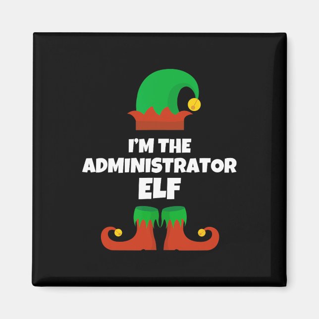 Ich bin die Administrator Elf Familie Pajama Weihn Magnet (Vorne)
