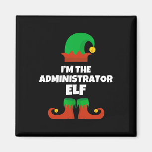 Ich bin die Administrator-Elfen-Familien-Pyjama-We Magnet