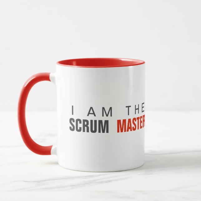 Ich bin die agile Scrum-Master-Tasse mit Ihrem Log Tasse (Links)
