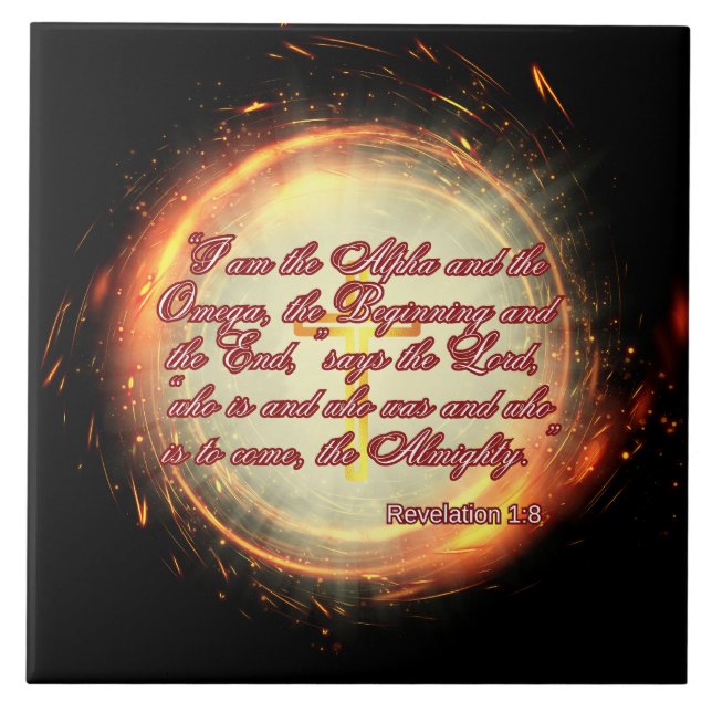 Ich bin die Alpha und die Omega Fliese (Vorderseite)