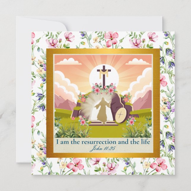 Ich bin die Auferstehung und das Leben Einladung (Vorderseite)