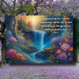 Ich bin die Auferstehung und der Friedliche Wald Feiertagskarte