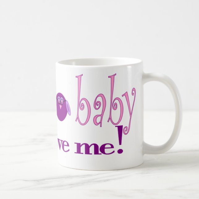 Ich bin die Baby-Liebe ich (Rosa) Kaffeetasse (Rechts)