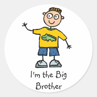 Ich bin die Big Brother-Aufkleber Runder Aufkleber