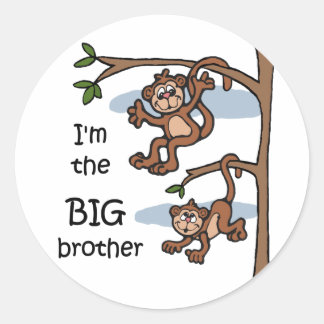 Ich bin die Big Brother-Aufkleber Runder Aufkleber