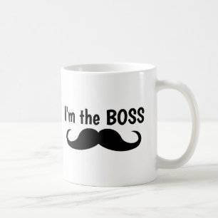ICH BIN DIE BOSS, MUSTACHE KAFFEE-TASSE KAFFEETASSE