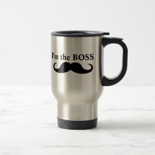 Ich bin die BOSS, Tasse aus Edelstahl