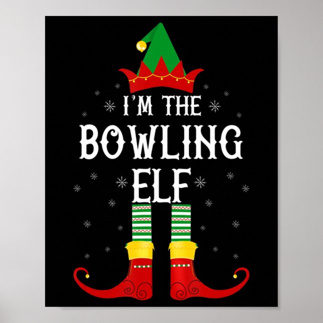Ich bin die Bowling-Elf-Familiengruppe Weihnachten Poster (Vorne)