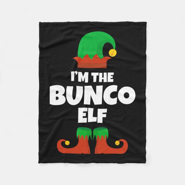 Ich bin die Bunco Elf Familie Pajama Weihnachts-Fu Fleecedecke (Vorderseite)