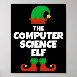 Ich bin die Computer Science Elf Familie Pajama Ch Poster