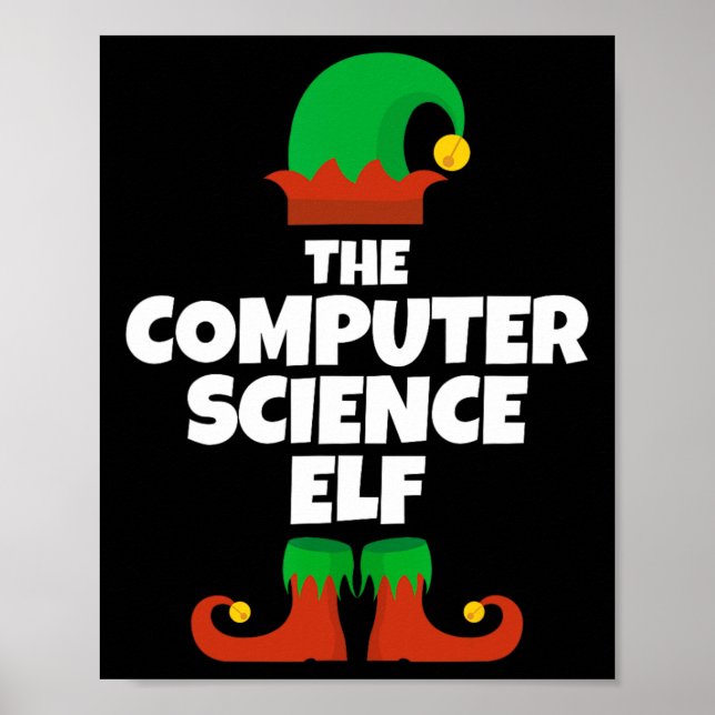 Ich bin die Computer Science Elf Familie Pajama We Poster (Vorne)