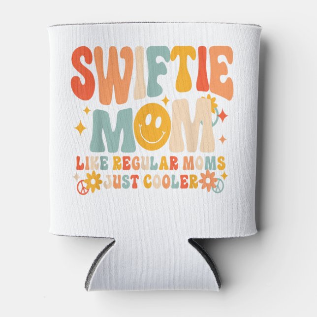 Ich bin die Coole Mama. Ich bin Retro Groovy. Dosenkühler (Vorderseite)