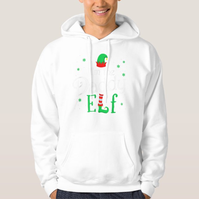 Ich bin die Daddy Elf Funny Group Matching Hoodie (Vorderseite)