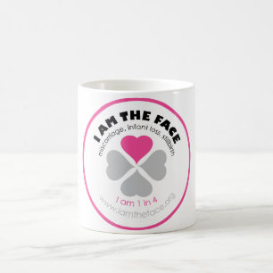 ICH BIN die GESICHT Rosa-Kaffee-Tasse Tasse