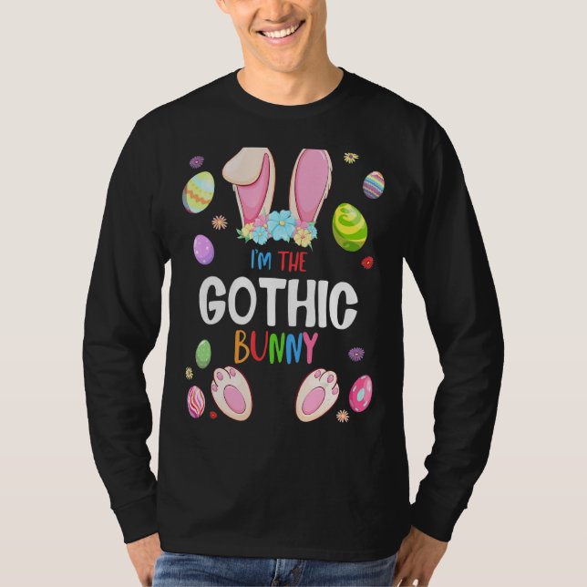 Ich bin die gotische Bunny Oaster Party Matching F T-Shirt (Vorderseite)