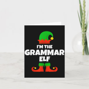 Ich bin die Grammar Elf Familie Pajama Weihnachten Karte