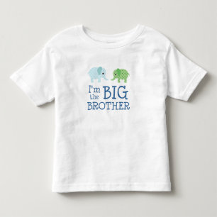 Ich bin die Große Bruder Niedliche Elefanten Kinde Kleinkind T-shirt