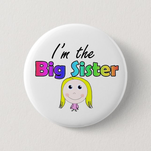 Ich bin die große Schwester Button (Vorderseite)