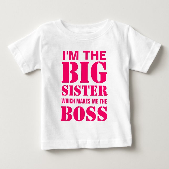 Ich bin die große Schwester, die mich zum Boss-T - Baby T-shirt (Vorderseite)
