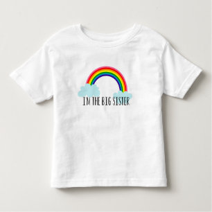Ich bin die große Schwester, die Regenbogen Kleinkind T-shirt