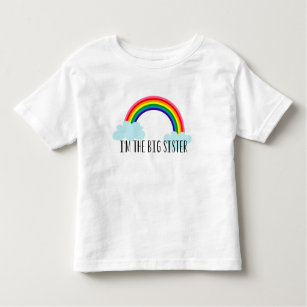 Ich bin die große Schwester, die Regenbogen Kleinkind T-shirt